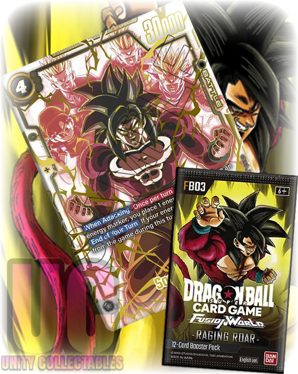 x1 DBS FB03 Booster Pack - DBS TCG Dragon Ball Super Fusion World FB03 Raging Roar English