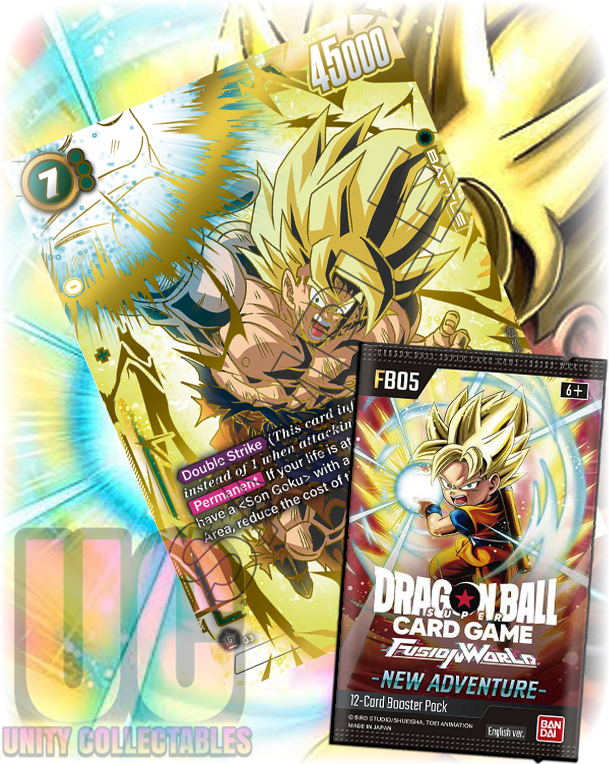 x1 DBS FB05 Booster Pack - DBS TCG Dragon Ball Super Fusion World FB05 New Adventure English