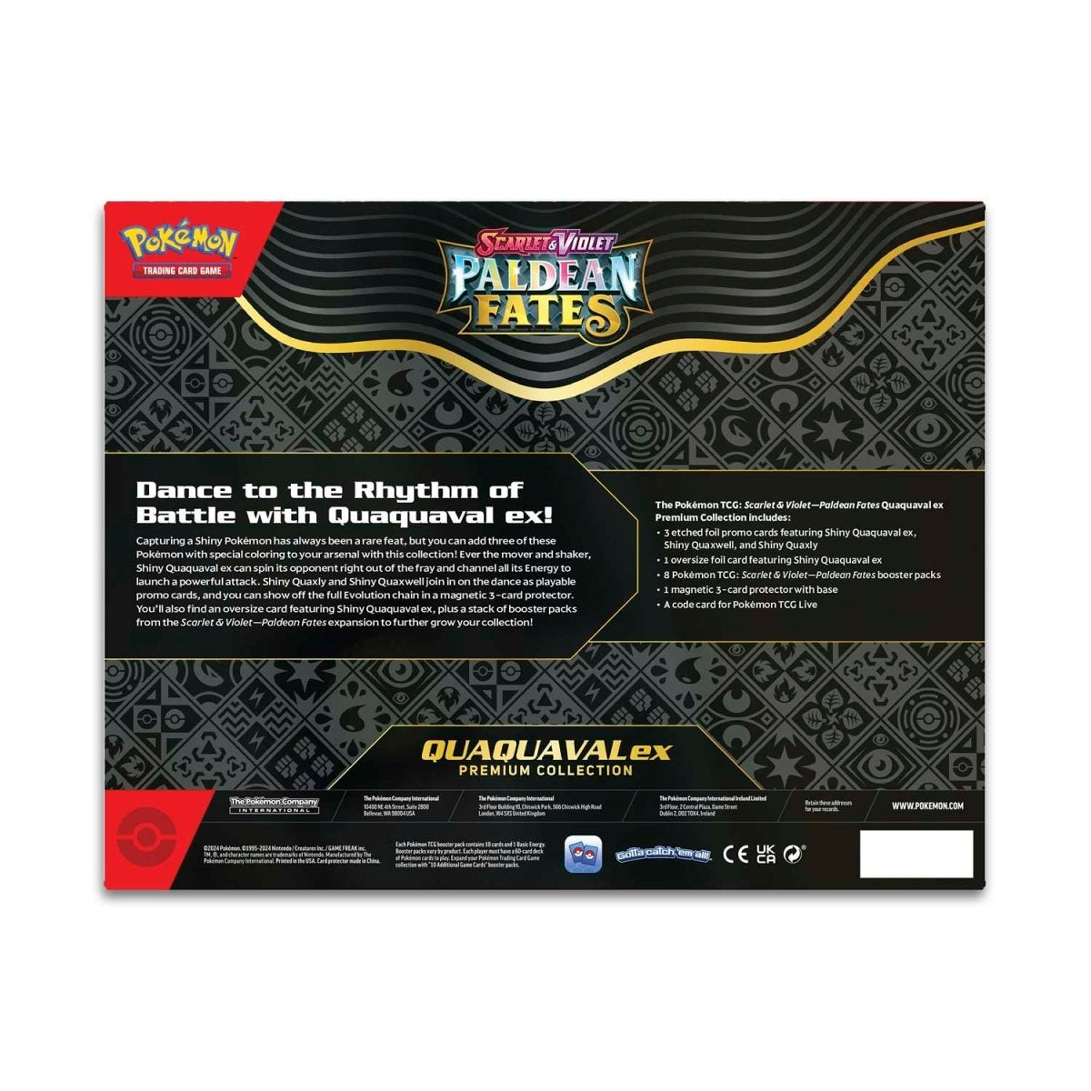 Pokemon Paldean Fates Quaquaval EX Premium Collection