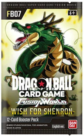 x1 DBS FB07 Booster Pack - DBS TCG Dragon Ball Super Fusion World FB07 Wish For Shenron English