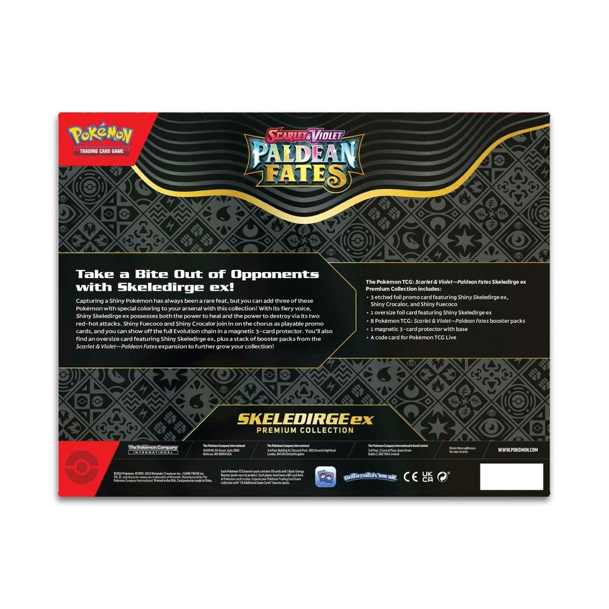 Pokemon Paldean Fates Skeledirge EX Premium Collection